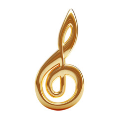 Musical note gold sculpture art gallery 3d design