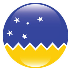 Magellan-chilean Antarctic Region flag circle icon vector illustration design