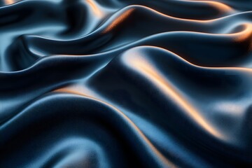 Obraz premium Luxurious Silk Fabric with Shimmering Waves in Elegant Lighting for Design and Decor
