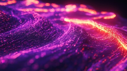 Fototapeta premium Abstract Purple and Orange Lava-Like Texture