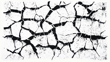 Obraz premium Crack Texture Abstract on White Surface