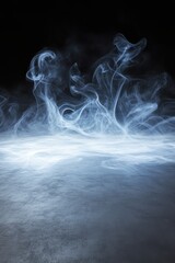 Ethereal wisps of smoke against a dark background