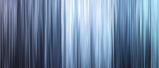 Fototapeta premium Abstract blue and gray vertical lines; blurred, flowing texture