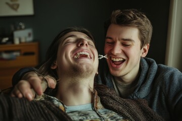 Woman Trying To Stop Man's Snoring With Clothespin, 