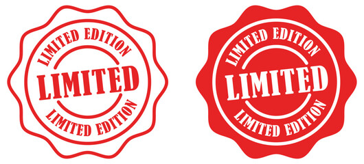 Obraz premium Limited edition insignia collection set. Limited edition label for exclusive quality product insignia. Official product tag design. Best deal sticker set. Vector illustration