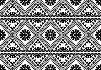 seamless  geometric black & white  pattern design for geometric fabric interior decoration wallpaper background ornament carpet print art wrapping ceramic tile 
