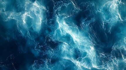 Fototapeta premium wavy water pattern , fluorescent light blue and dark blue