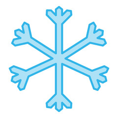 Obraz premium snowflake sign symbol vector flat icon