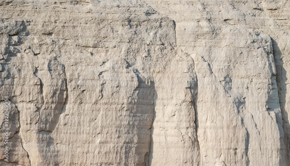 Aufkleber detailed texture of beige and light gray stone wall surface with natural horizontal lines and cracks for background design