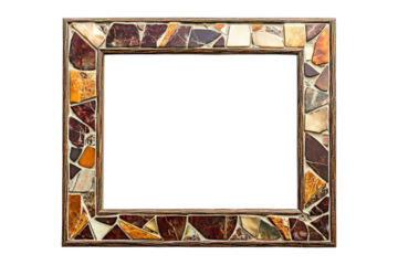 Artistic mosaic frame studio image display indoor close-up