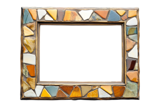 Decorative mosaic frame home image studio close-up