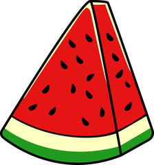 Watermelon Tropical Summer Fruit Vector Illustration