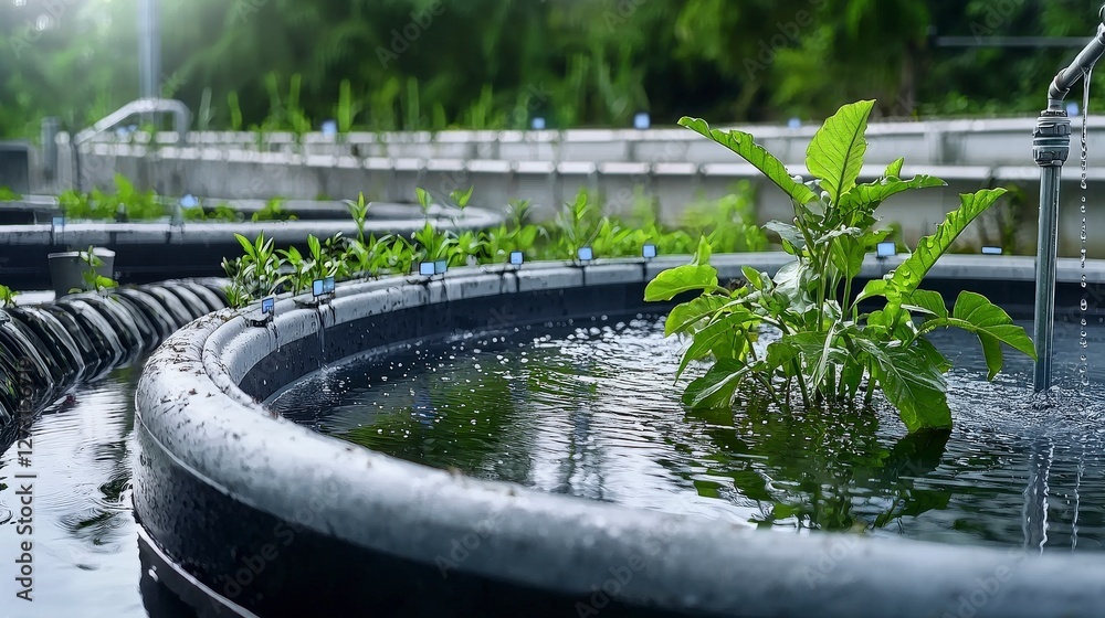 Aufkleber smart farming revolution ai-driven sensors monitor crop growth in high-tech greenhouses