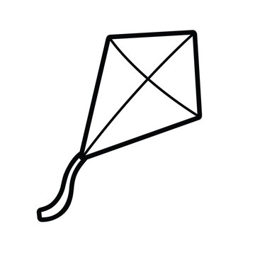 recommend clip art: Cartoon kite line art vector illustration, black and white, kite clip art, layangan or layang-layang, layang layang clipart outline