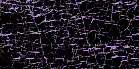 Peeling paint on a gray concrete wall. White painted abstract background. Vector marble pattern with purple and black cracks Transparent texture. 