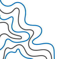 Obraz premium Topographic Line Corner