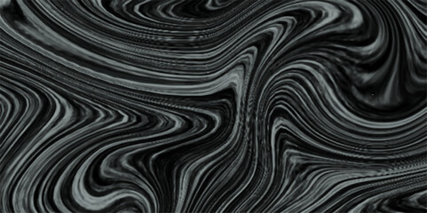 Abstract flowing liquid curve line in gregray marble pattern texture natural background. Paper with soft waves and white fabric liquid metallic art paint texture.y silver black metallic.
