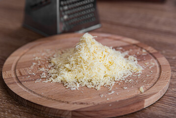 Fine crumbs of hard Parmesan cheese