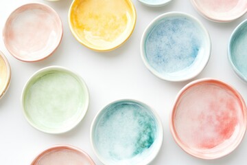 Colorful and Artistic Ceramic Plates for Table Decoration and Display