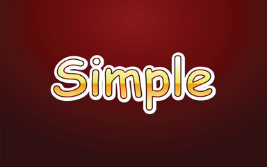 Simple text effect, 3d editable text style effect