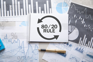 80/20 rule. Concept for Pareto principle. Business concept