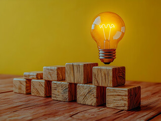 Glowing Idea 3D Illustration