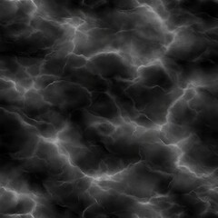 Abstract black background with swirling gray patterns reminiscent of storm clouds and lightning, Ideal for use in creative projects related to weather themes, horror designs, or digital art,
