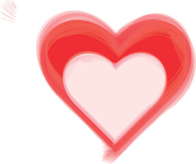 Beautiful hearts on a transparent background