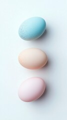 Pastel Gradient Easter Eggs in a Row Holiday Decoration Concept