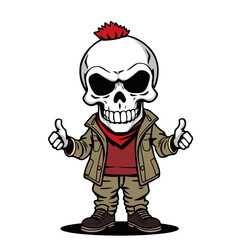 a skull emoji has a red flower on top of it.