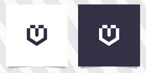 Fototapeta premium letter mv vm logo design vector