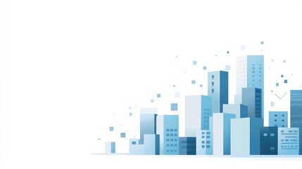 Fototapeta premium Cityscape, urban development, growth, background, abstract, website banner