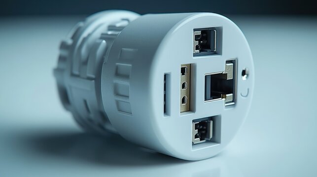 Close-up of a modern, technological device connector - Powered by Adobe