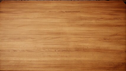 Naklejka premium Overhead view of light brown wooden table