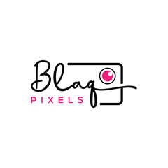 Creative Handwritten Camera Logo for Photography Brand

