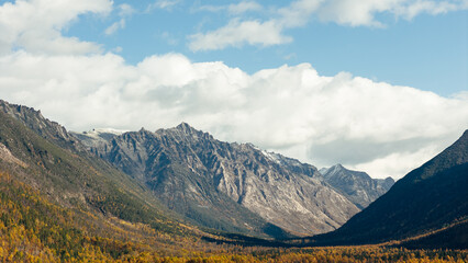 snow covered  Baikal North mountains