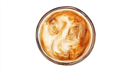 Artistic set of coffee beans and Ice coffee cup drinks isolated on white background,Menu hand drawn,hot coffee drinks,cafe shop,modern flat design,Fashionable and black and latte coffee.