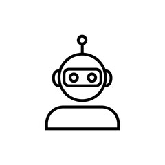 AI bot assistant icon eps file