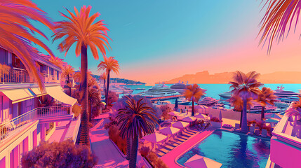 illustration of  cannas america poster