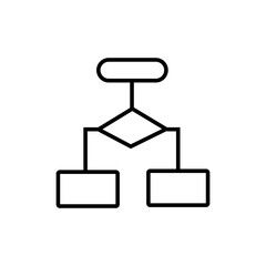 Algorithm flow outline icon eps file