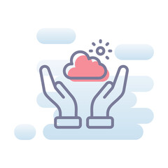 Save The Weather vector icon