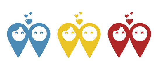 icon of all labels man woman, vector illustration