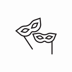 carnival mask party icon vector sign
