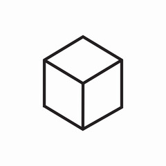 cube three dimension icon vector sign