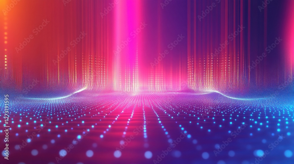 Poster abstract technology background. polygonal with connecting dots and lines. data and technology concep