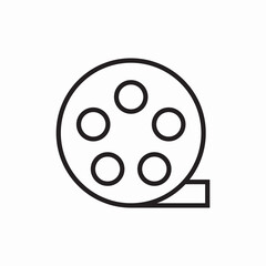 film reel movie icon vector sign
