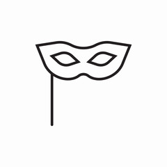 masquerade mask party icon vector sign