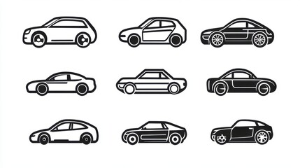 set of cars vector
