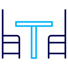 Dining Table Outline Color icon