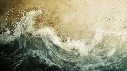 Abstract waves on grunge background